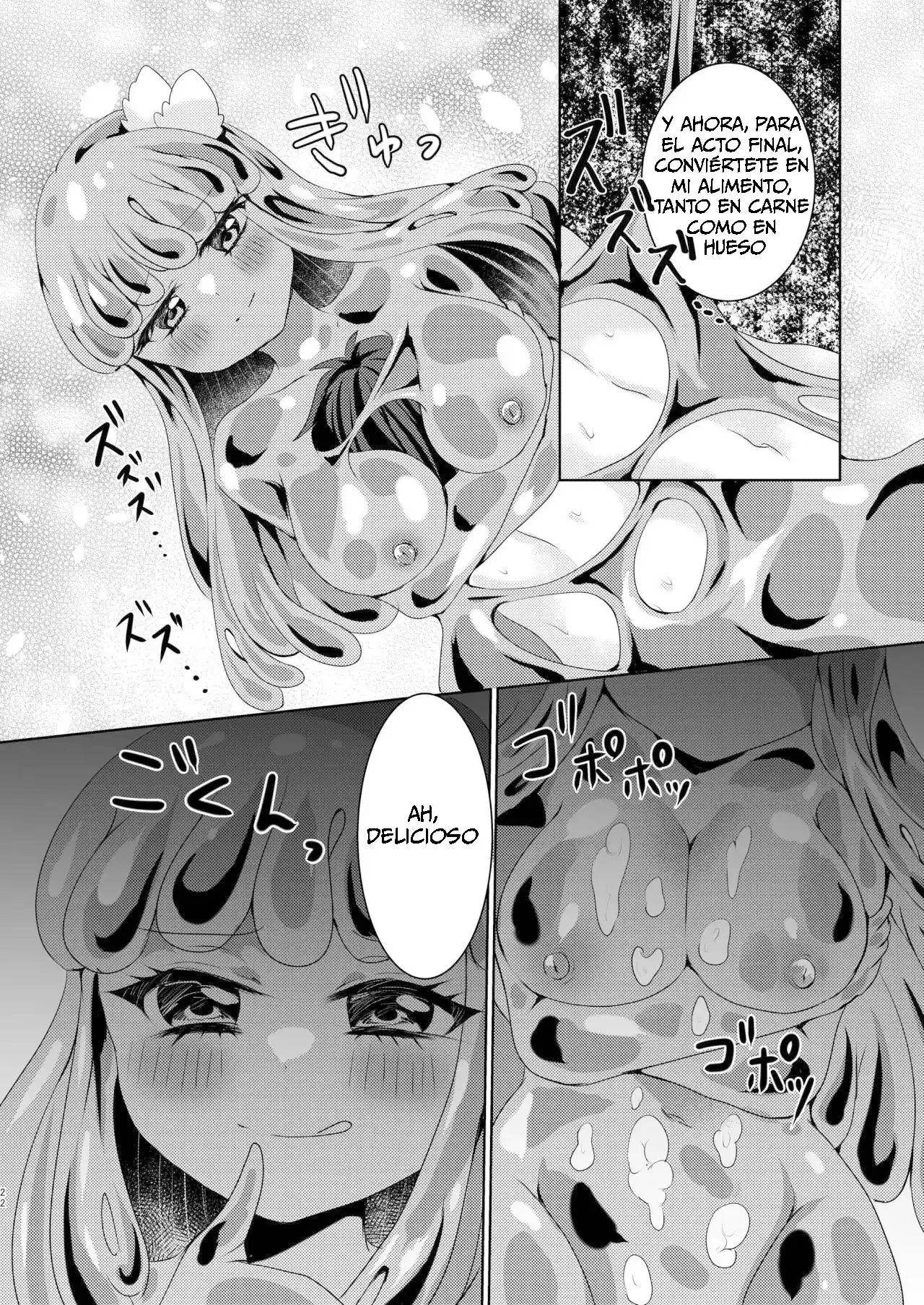 Ikiri Yuusha kun saijaku monster no slime musume ni kanzen haiboku nurunuru slime ni tsutsumare - 21
